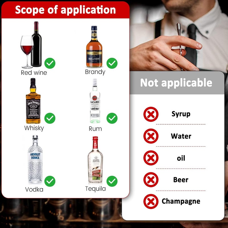 NFFIBDH Automatic Measured Bottle Pourer - Quick Shot Spirit Liquor Pour Spouts with Dust Caps for Wine Cocktail Beverages - Ideal Home Bar Tools 1.5 oz / 45ml (Red, 12 Pack) - Image 3